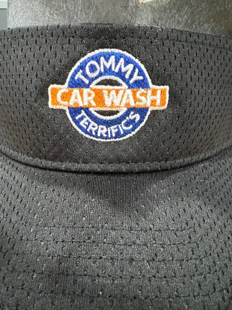 Tommy Terrific's Car Wash custom embroidered visor